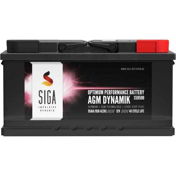 SIGA AGM Dynamik Autobatterie 95Ah 12V